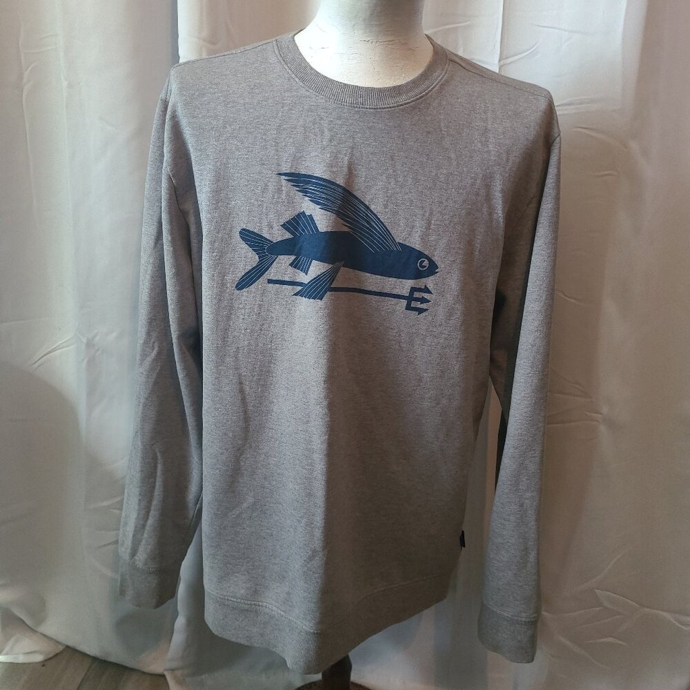 Men's Patagonia L/S Sweatshirt - Gray - L - Organic Cotton